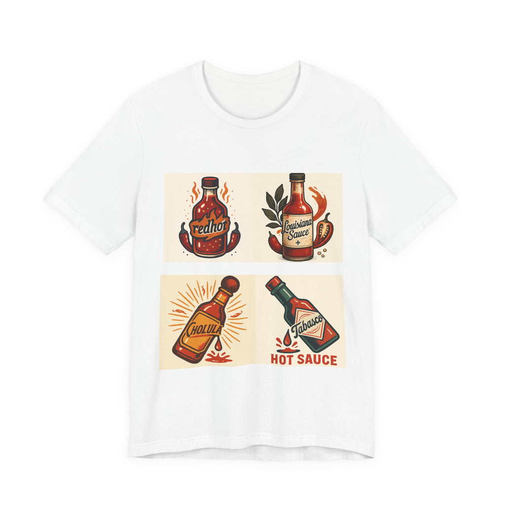 Spicy Sauce Graphic Tee | Hot Sauce Lovers Unisex Shirt, Fun Casual Wear, Gift for Foodies, BBQ Party Favorite, Hipster Apparel