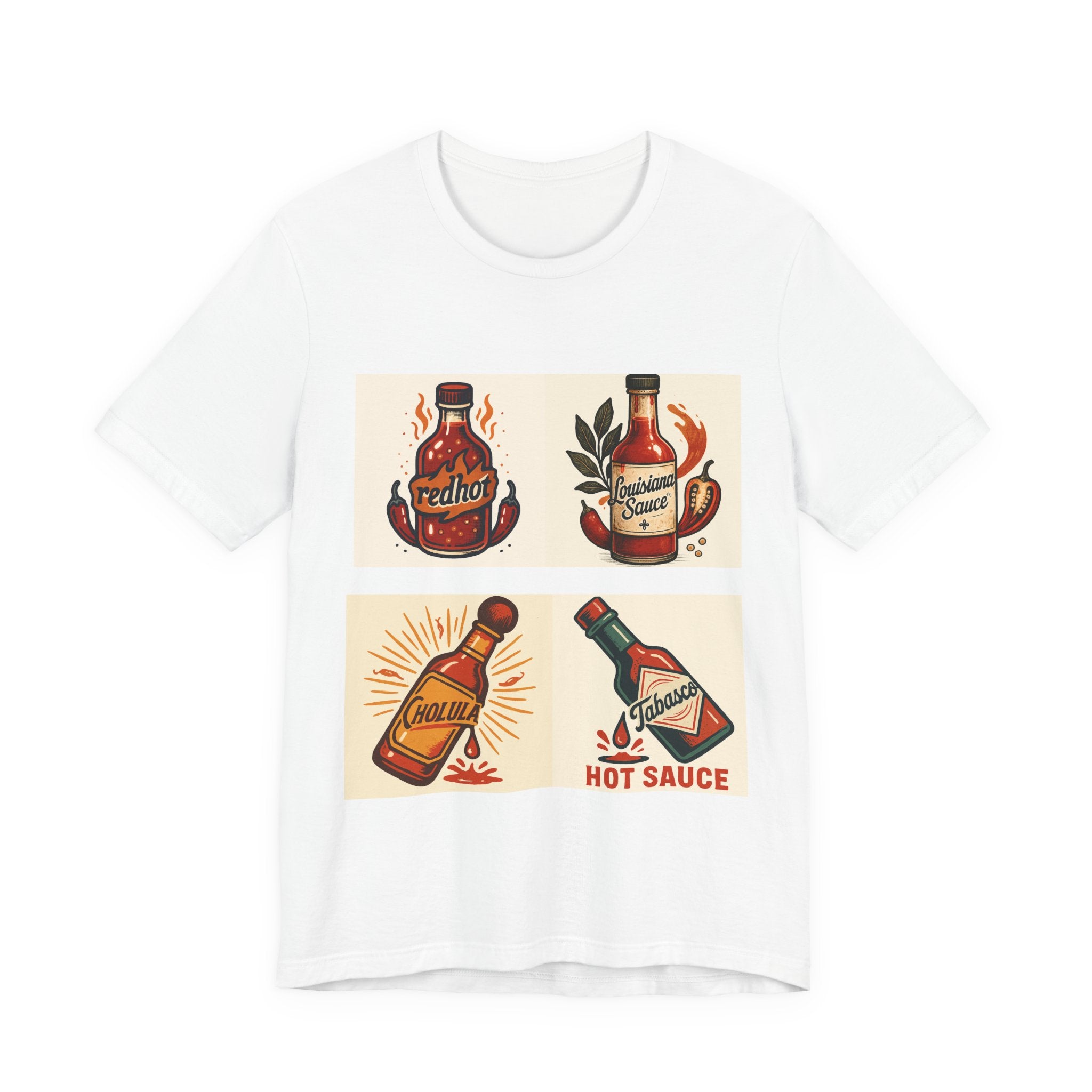 Spicy Sauce Graphic Tee | Hot Sauce Lovers Unisex Shirt, Fun Casual Wear, Gift for Foodies, BBQ Party Favorite, Hipster Apparel