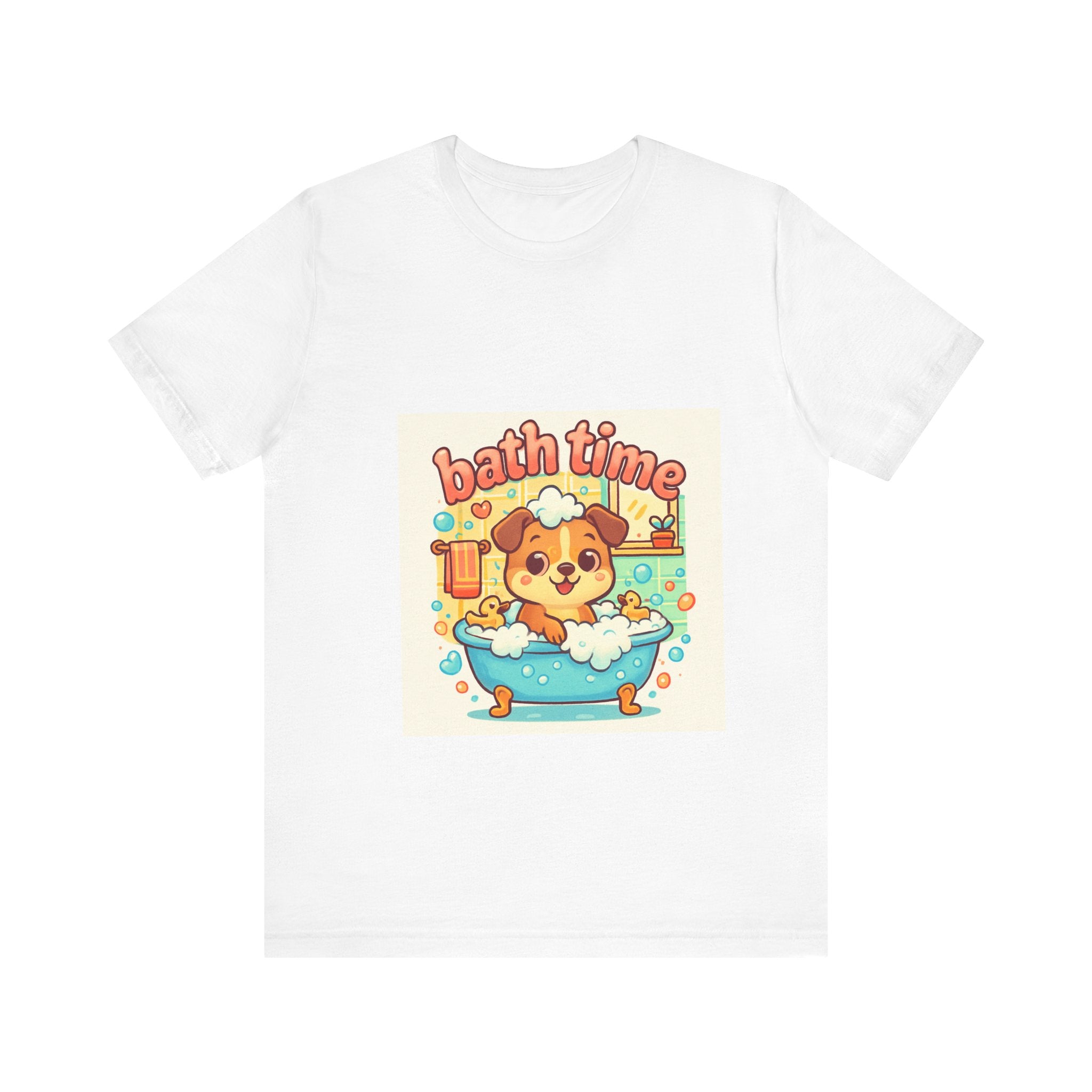 Cute Dog Bath Time Tee, Pet Lover Gift, Funny Dog T-Shirt, Animal Lover Top, Dog-themed Apparel, Fun Bath Time Shirt