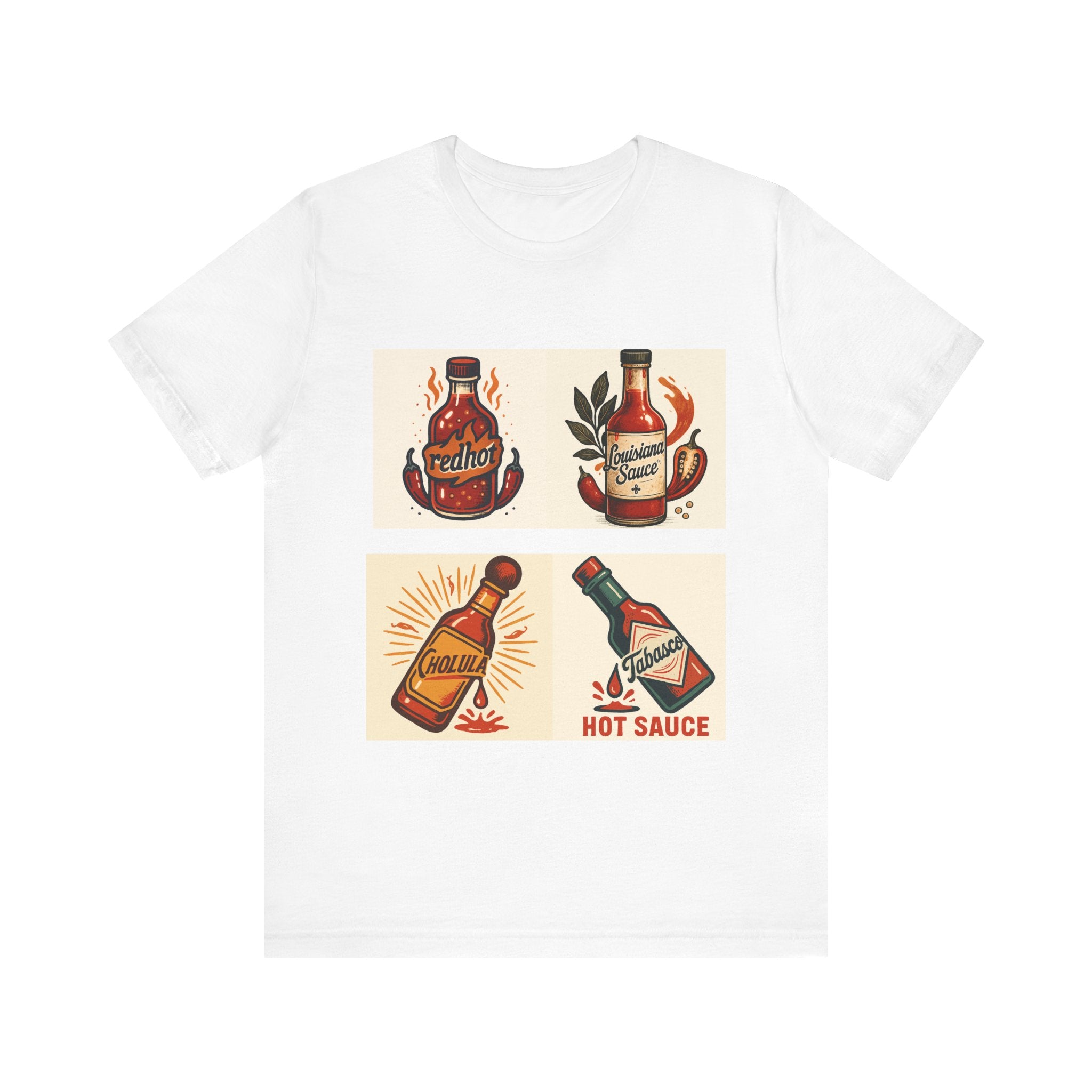 Spicy Sauce Graphic Tee | Hot Sauce Lovers Unisex Shirt, Fun Casual Wear, Gift for Foodies, BBQ Party Favorite, Hipster Apparel